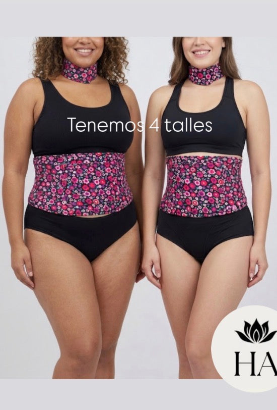 Kit Equilibrio Femenino: Aceite de Ricino x2 100 cc orgánico + Set de Faja, cuellera, protectores busto de Puro Algodón